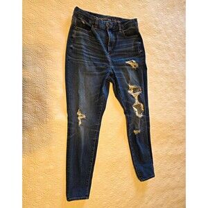 American Eagle Dream Jean Womens 8 Regular High Rise Distressed Stretch Skinny